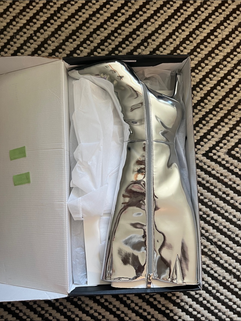 Windsor Galaxy Girl Mirror Metallic Knee Boots - Picture 4 of 7
